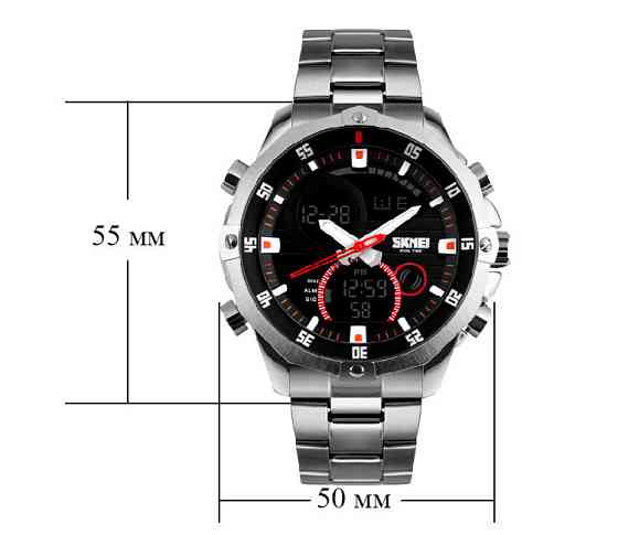 Мужские наручные часы Skmei 1146 (Серебристый) Киев