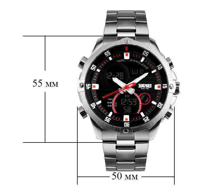Мужские наручные часы Skmei 1146 (Серебристый) Киев - изображение 3