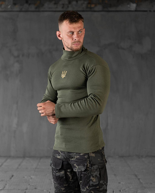 Мужской гольф олива Тризубец Одесса - изображение 1