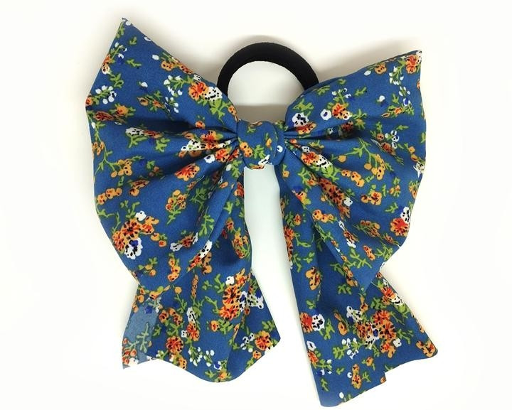 Твіллі бант на резинці синій Київ - фото 1