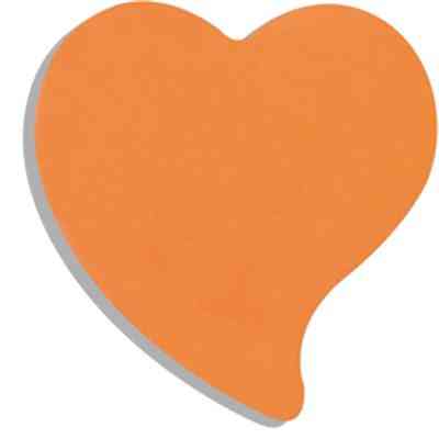 Бумага для заметок Buromax with adhesive layer "Heart", 50 sheets, NEON colors mix (BM.2362-99) Винница