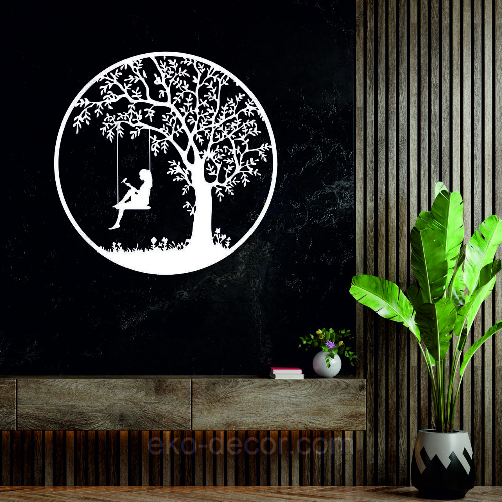 Декоративне настінне Панно «Качуля», Декор на стіну 50*50 см, Білий Київ - фото 2