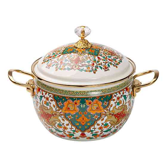 Эмалированная кастрюля объемом 4 литра для газовых и электрических плит HP-2-115 Киев