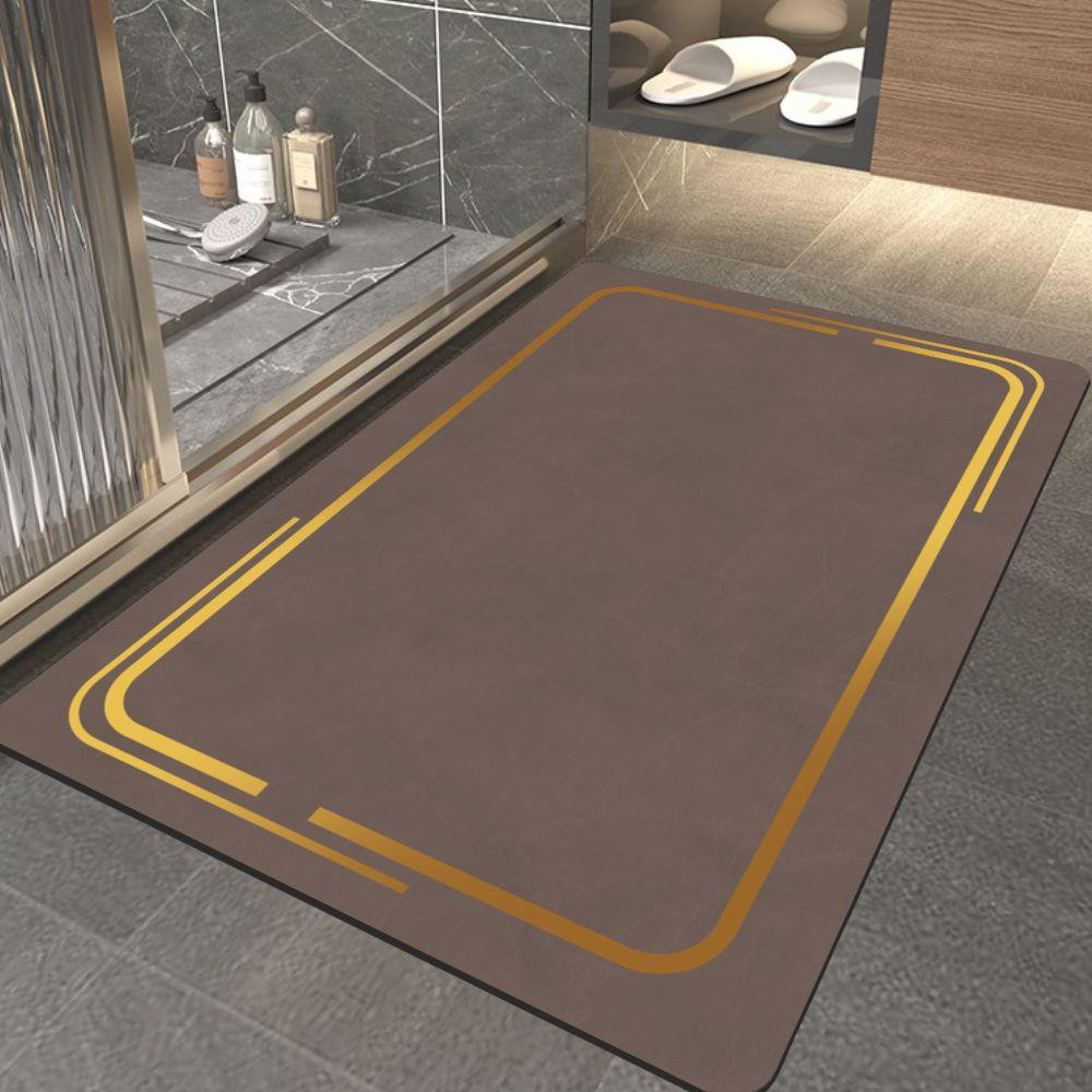 Суперпоглощающий Диатомитовый Коврик Aquarius для ванной 60 х 90 см Коричневый Мрамор Буча - изображение 1