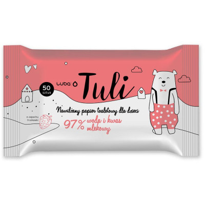 Туалетная бумага Luba Tuli Увлажненный для детей Клубника 50 шт. (5903968220457) Винница - изображение 1
