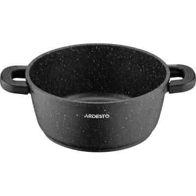 Кастрюля Ardesto Gemini Anzio скляна кришка 20 см 2,5 л чорна (AR2420GE) Винница