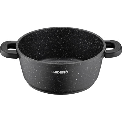 Каструля Ardesto Gemini Anzio скляна кришка 20 см 2,5 л чорна (AR2420GE) Вінниця - фото 5