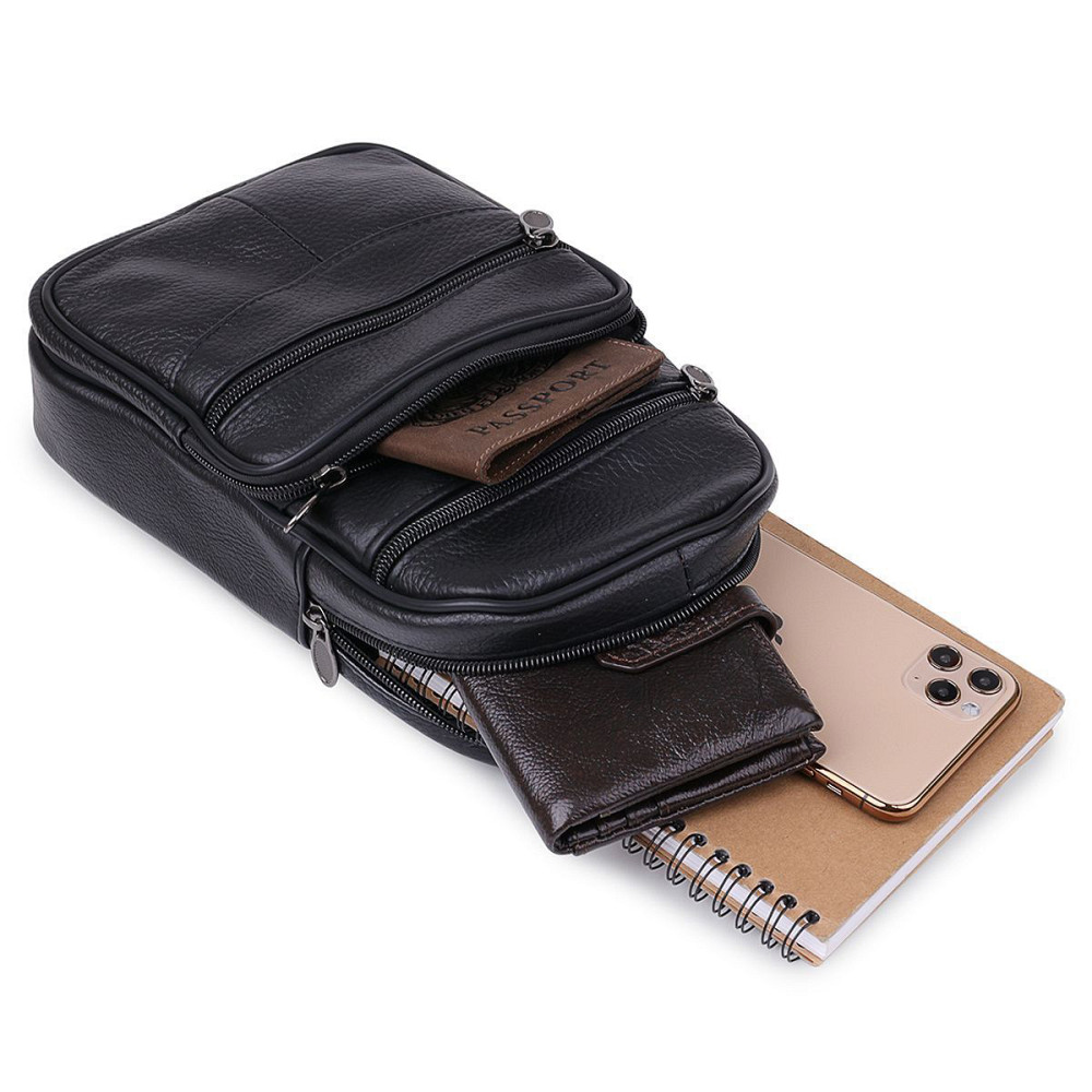 Сумка крос-боді гладка, Чоловічі сумки через плече, Чоловіча сумка крос-боді сasual AG-54 Львів - фото 13