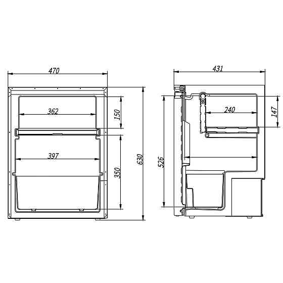 Компрессорный автохолодильник Alpicool CR65X (59 литров). До -20 ℃. (12, 24 вольт) Киев
