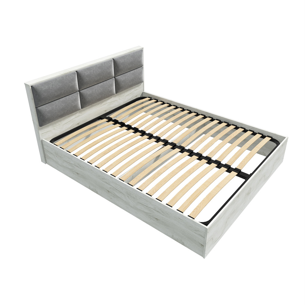 Кровать двуспальная Эверест КЛ-1400 Лайт (ламельный каркас) 140х200 см Дуб Крафт белый (DTM-071073) Львов - изображение 4