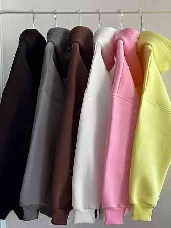 Жіноче базове оверсайз худі турецьке тринитка пін'є Молочний Одеса