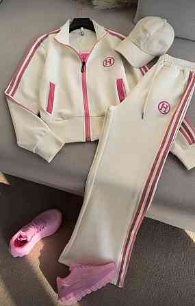 Женский трендовый костюм двойка: кофта и штаны с лампасами турецкая трехнитка Одесса