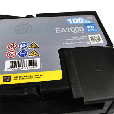 Акумулятор автомобільний EXIDE PREMIUM 100A (EA1000) Вінниця - фото 4