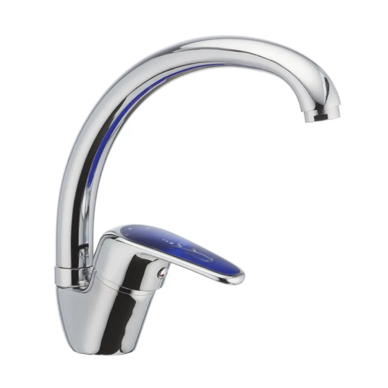 Кухонний змішувач Cron Magic 777 з синьою ручкою CR0116 Харків