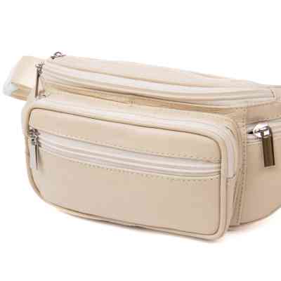 Сумка Vintage Бананка поясная унисекс Белая (20440) Винница