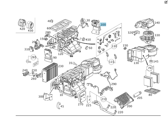 Mercedes-Benz  A2038300840 Повітряний канал вентиляції для ніг праворуч C-Class W203 G-Class W463 C-class W203 G-class W463 C-class S203 CL203 Sportco Одесса