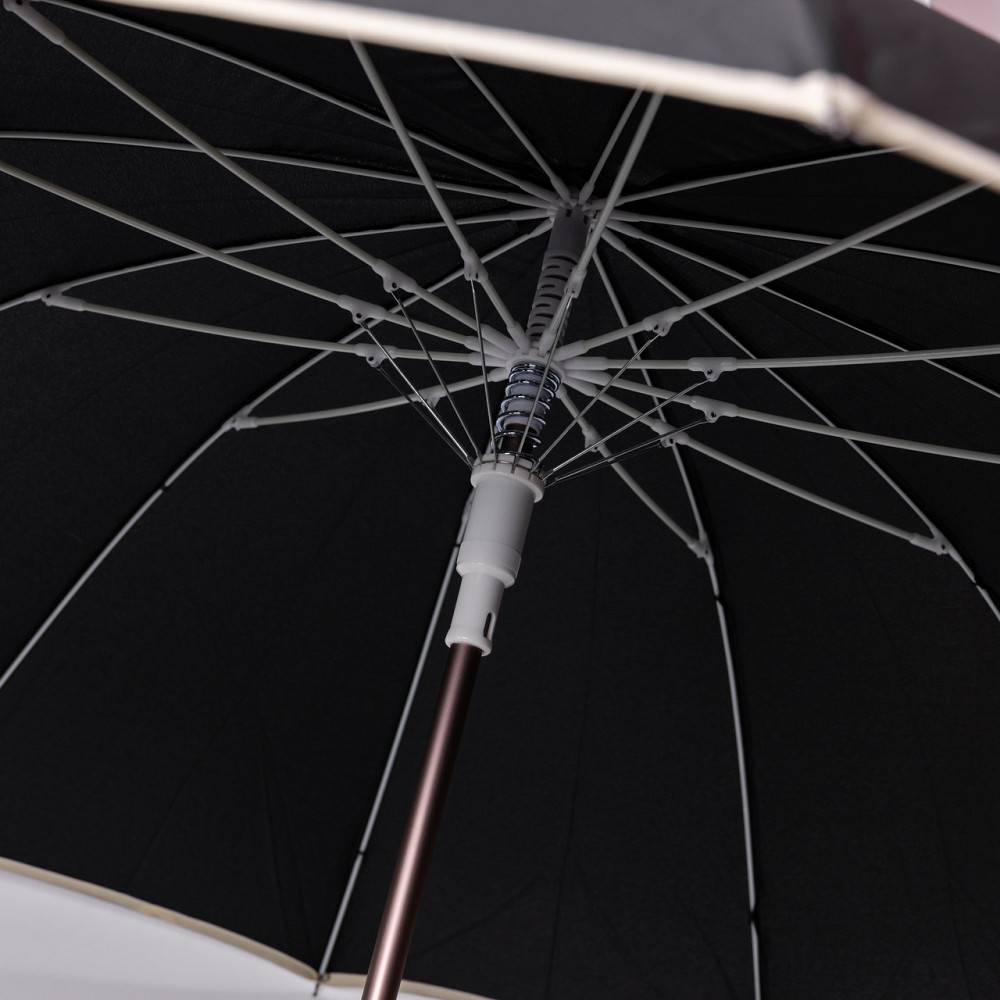 Класична парасолька-тростина з чохлом напівавтомат з поліестеру міцна надійна 12спиць діаметр 120 см Чорний HP-23-16B Коломыя - изображение 8