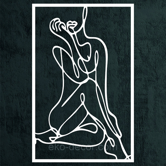 Декоративное настенное Панно «Женщина», Декор на стену 50*32 см, Белый Киев - изображение 8