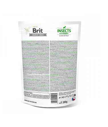 Лакомства для собак Brit Care Dog Crunchy Cracker Insects для иммунитета, насекомые, кролик и фенхель, 200 г Винница