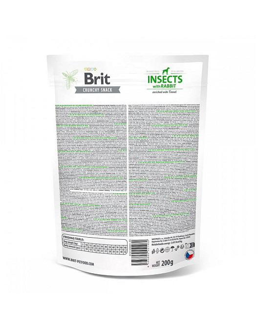 Лакомства для собак Brit Care Dog Crunchy Cracker Insects для иммунитета, насекомые, кролик и фенхель, 200 г Винница - изображение 2