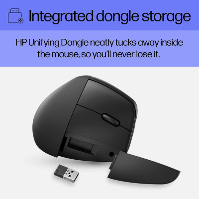 Мышка HP 920 Ergonomic Vertical Wireless/Bluetooth Black (6H1A4AA) Винница - изображение 12