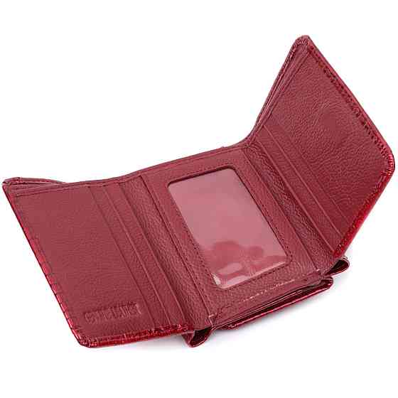 Стильний жіночий фактурний гаманець із натуральної шкіри ST Leather 22731 Червоний Київ