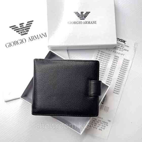 Брендовий гаманець із натуральної шкіри на застібці GA (6605) Київ