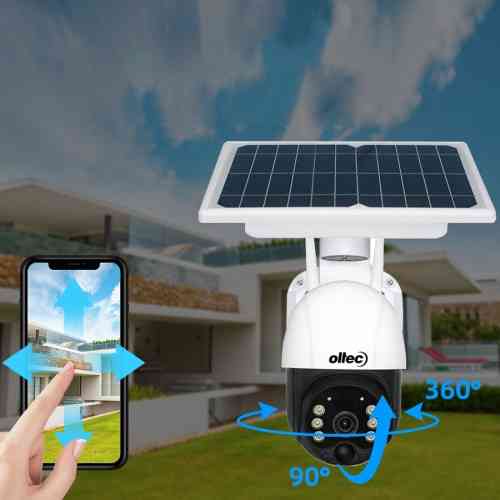 Беспроводная поворотная WiFi IP камера видеонаблюдения с солнечной панелью Oltec IPC-322SW Киев