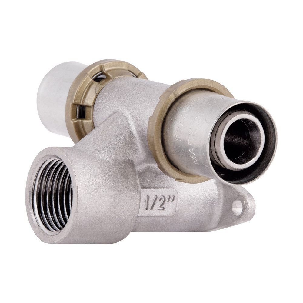 Прес-фітинг Icma трійник 1/2" ух20 настінний прохідний No 422 Київ - фото 4