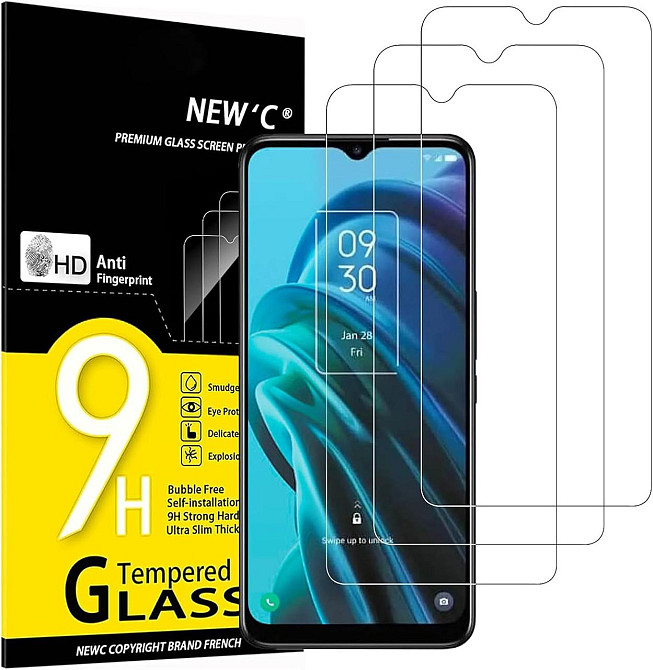 Захисне скло для TCL 30 XE 5G 2 шт чорне 0.33 мм 9H ультрапрозоре загартоване без бульбашок олеофобне Київ - фото 1