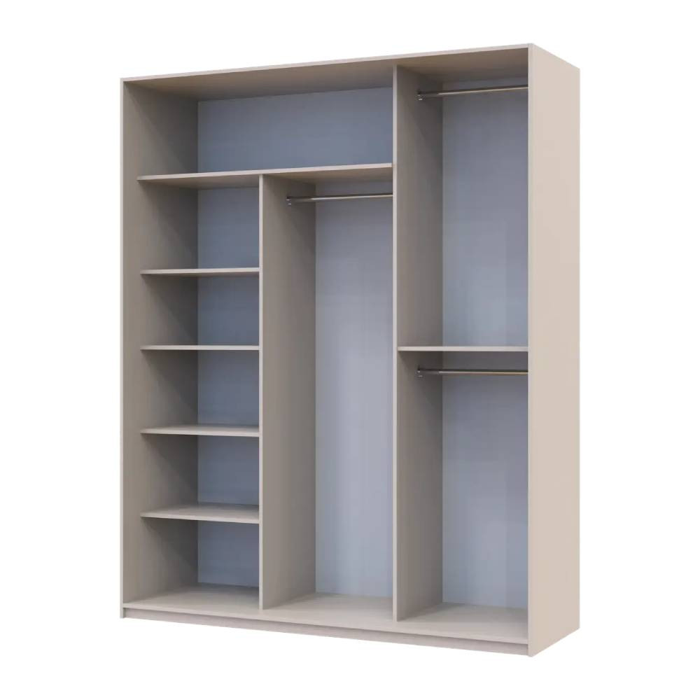 Шкаф-купе Doros Сити Лайт Кашемир 1 ДСП/2 зеркала 180х60х225 (80736368) Днепр - изображение 5
