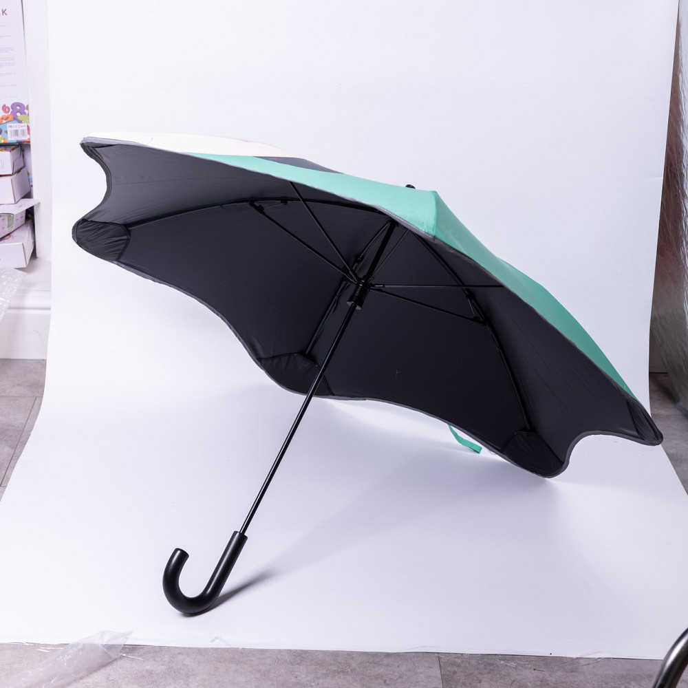 Парасолька дитяча механічна елегантна з принтом міцна надійна з поліестеру діаметр 90 см Зелений HP-23-13GR Київ - фото 9