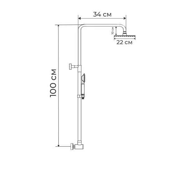 Душевая колонна (без смесителя) Zerix DK-003 (ZX3095) Киев