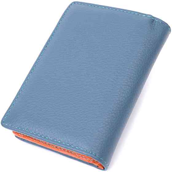 Цікавий гаманець для жінок із натуральної шкіри Бірюзовий (ST Leather) Київ