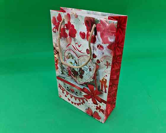 Паперовий пакет подарунковий Середній 17/26/8 (артSV-187) (12 шт.) Харків