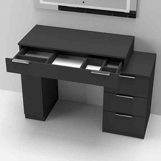 Стол туалетный Трюмо Кристалл, Антрацит, 1200/452/847 Львов