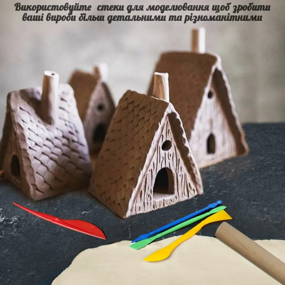 Дитячий глиняний набір для творчості "Мега" GL-004 природна глина 2 кг Вінниця - фото 4