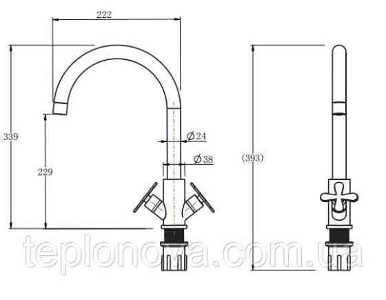 Смеситель для кухни VENTA VК403US Черновцы