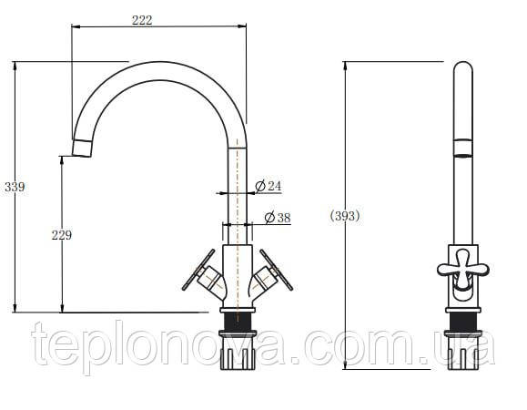 Змішувач для кухні VENTA VК403US Чернівці - фото 4