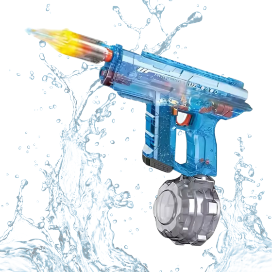 Водный пистолет для детей, электрический бластер UZI с автоматическим наполнением водой, синий Каменец-Подольский