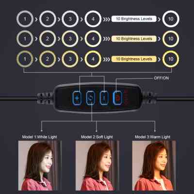 Набор блогера Puluz Ring USB LED lamp PKT3069B 10.2" + tripod 1.1 м (PKT3069B) Винница