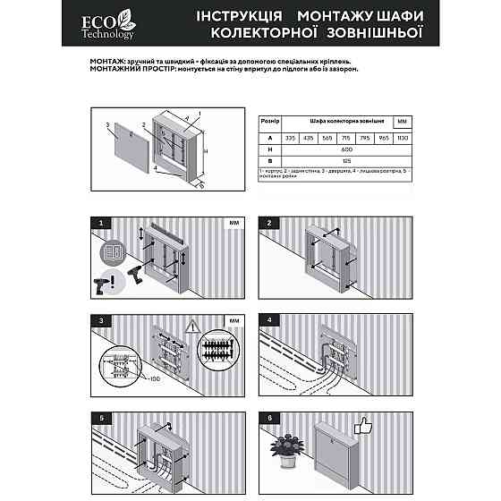 Колекторна шафа зовнішня ЕСО PRO ШКН-03 600x715x125 (5) Київ