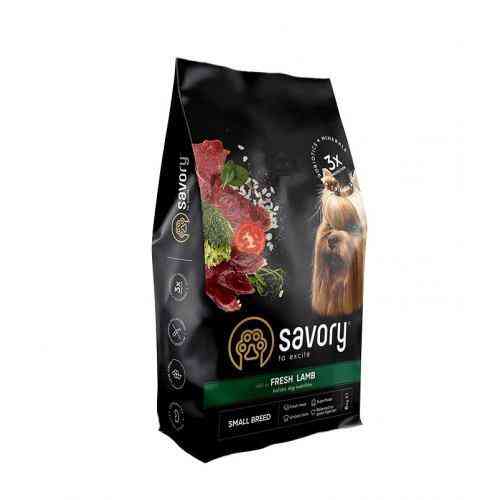 Сухий корм Savory для собак гурманів малих порід, зі свіжим ягням, 8 кг Київ