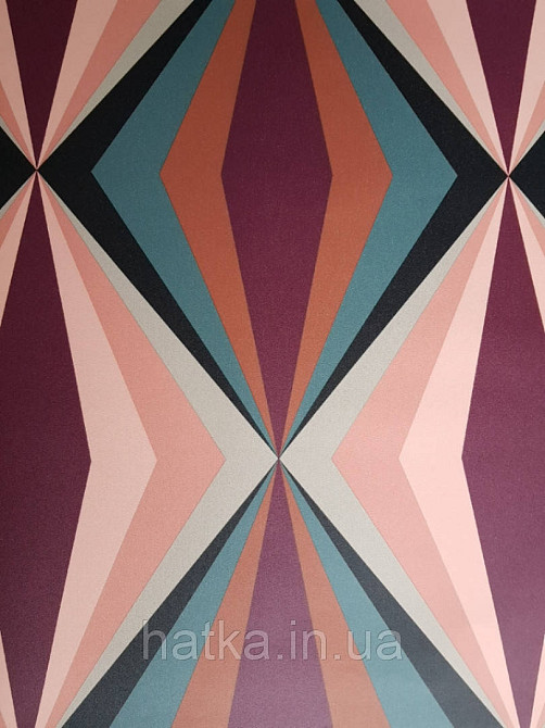 Шпалери вінілові на флізелін Petite Fleur 4 Rasch Texti 288697 на синьому тлі червоні птиці бірюзові квіти Київ - фото 1