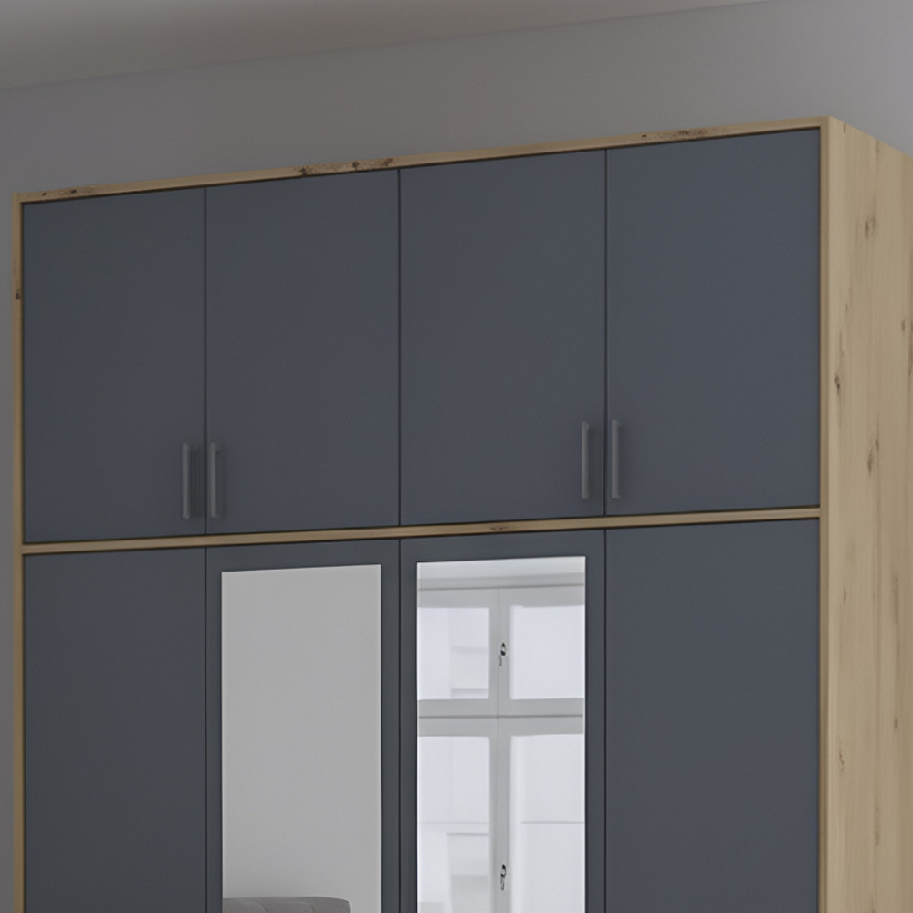 Антресоль висока Doros Ронді Дуб Артизан/Графіт 4 ДСП 160х52х65 (DRS-011907) Львів - фото 1