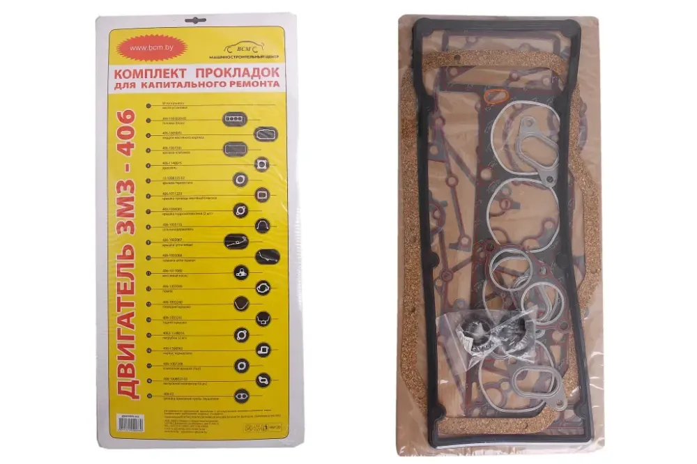Набор прокладок двигателя ГАЗ-3302 полный (406 дв.) БЦМ Винница - изображение 1