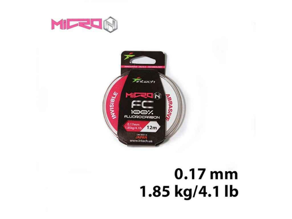 Флюорокарбон Micron FC 0,17мм 1,85кг 12м ТМ INTECH Київ - фото 1