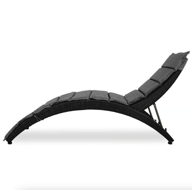 Садовий шезлонг Di Volio Ciampino чорний/графітовий Київ - фото 4