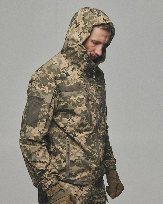 Армейская мужская демисезонная форма пиксель,водонепроницаемый тактический тактический усиленный костюм пиксел Львов - изображение 4
