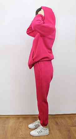 Костюм женский теплый спортивный на флисе кофта на змейке Малиновый 50/52 Харьков